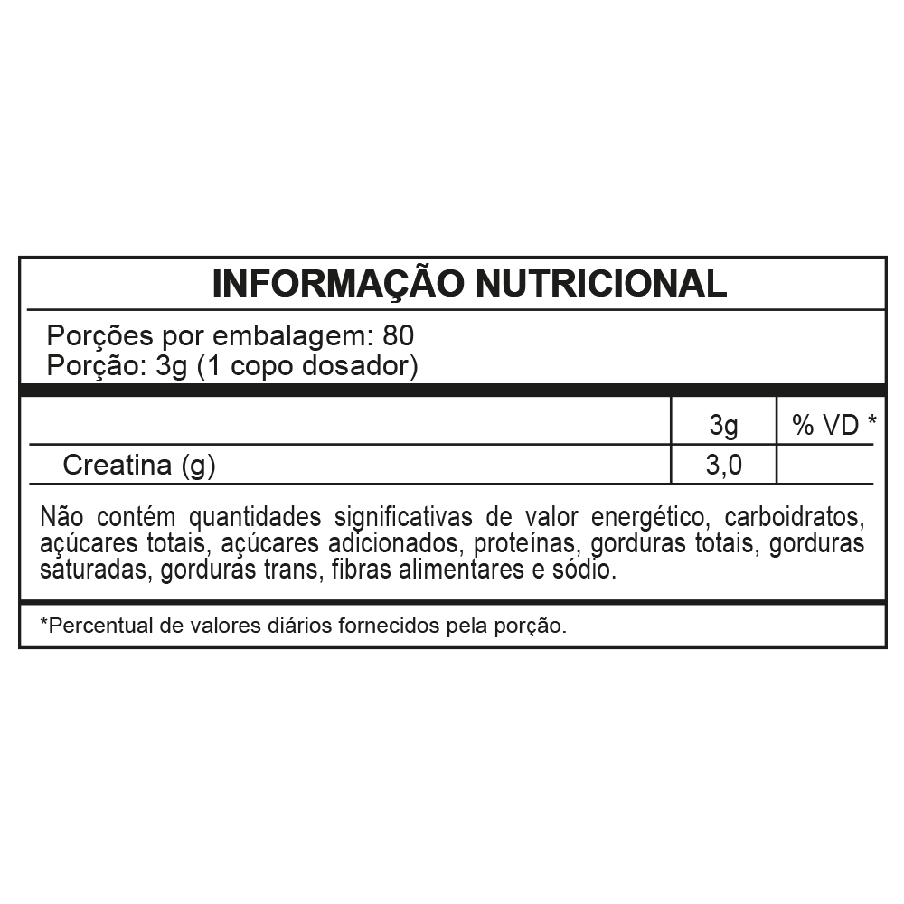 creatina sem sabor - 240g – wp